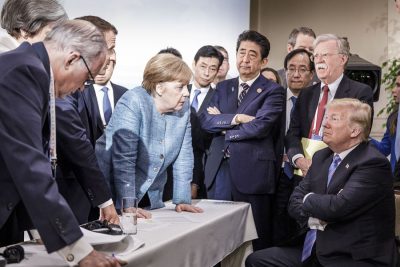 Donald Trump und Angela Merkel Meme