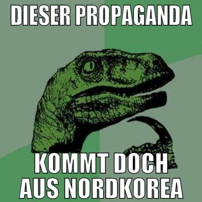 dieser propaganda kommt doch aus nordkorea