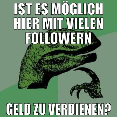 ist es möglich hier mit vielen followern geld zu v