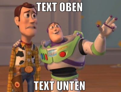 Text oben  Text unten