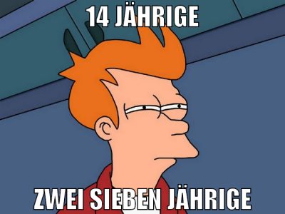14 Jährige zwei sieben Jährige