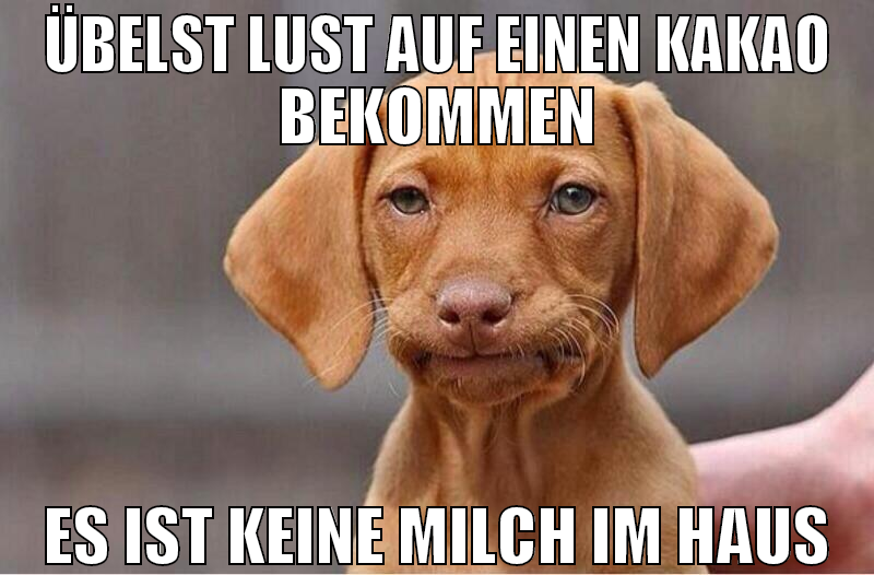 übelst lust auf einen kakao bekommen es ist keine