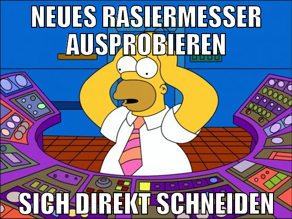 neues rasiermesser ausprobieren sich direkt schnei