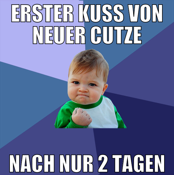 Erster Kuss von neuer Cutze nach nur 2 Tagen
