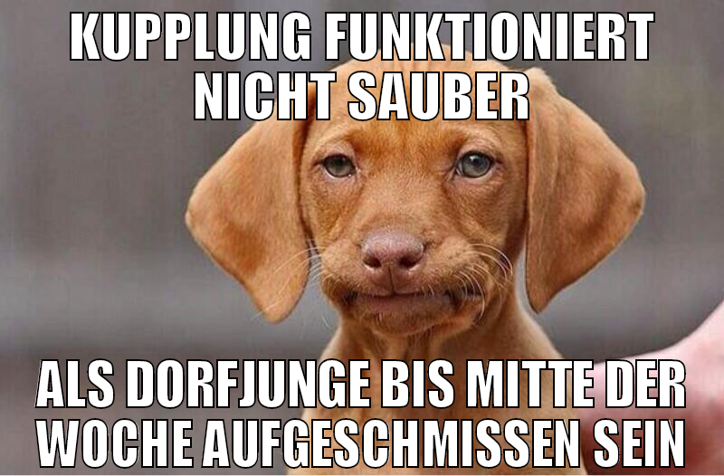 kupplung funktioniert nicht sauber als dorfjunge b