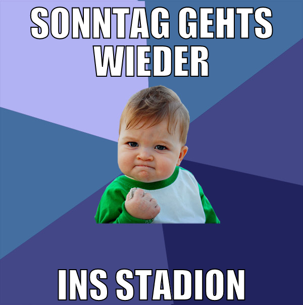 sonntag gehts wieder ins stadion