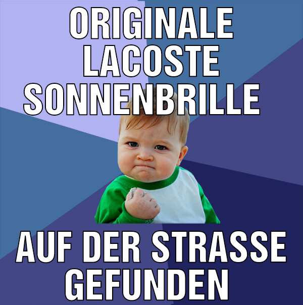 Originale Lacoste Sonnenbrille   Auf der Straße ge