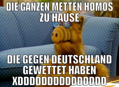 die ganzen metten homos zu hause die gegen deutsch