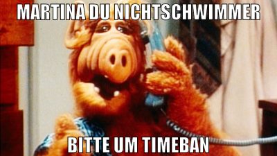 martina du nichtschwimmer bitte um timeban