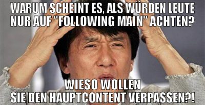 Warum scheint es, als würden leute nur auf "follow