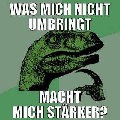 was mich nicht umbringt macht mich stärker?