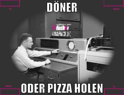Döner oder Pizza holen