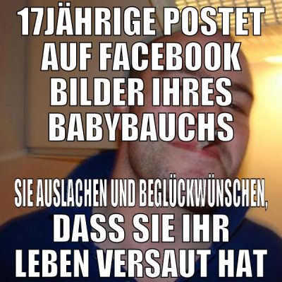 17jährige postet auf facebook bilder ihres babybau