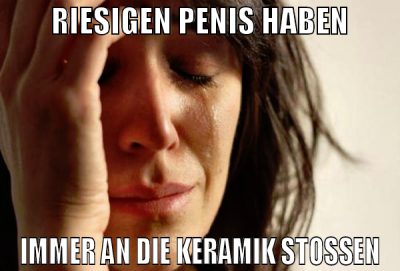 riesigen penis haben immer an die keramik stoßen