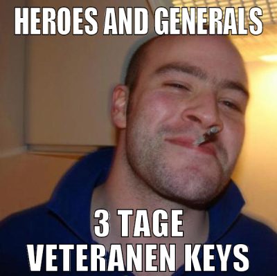 heroes and Generals 3 tage Veteranen keys