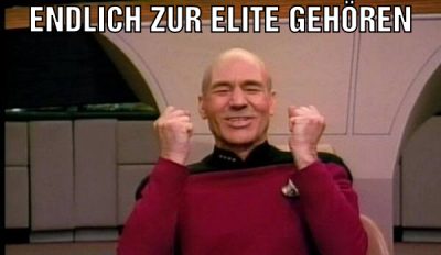 endlich zur elite gehören