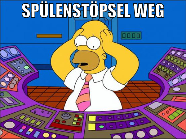 Spülenstöpsel weg