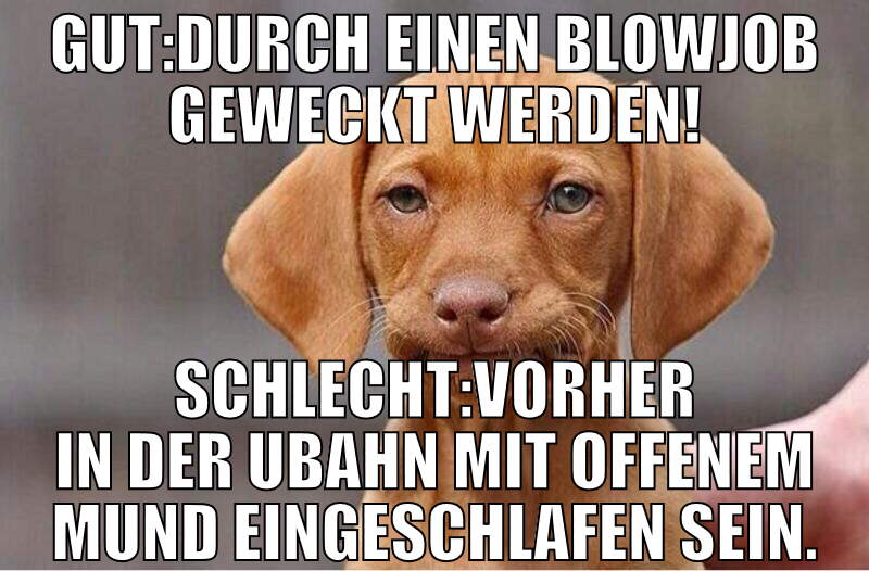 Gut:Durch einen Blowjob geweckt werden! Schlecht:V