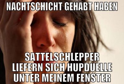Nachtschicht gehabt haben Sattelschlepper liefern