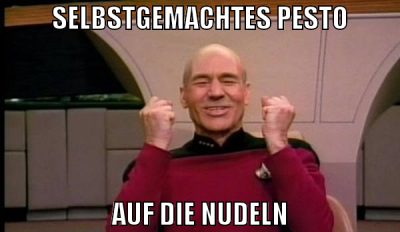 selbstgemachtes Pesto auf die nudeln