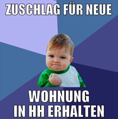 zuschlag für neue wohnung in hh erhalten