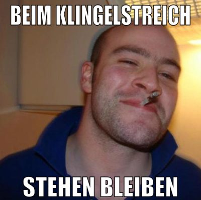 beim klingelstreich stehen bleiben