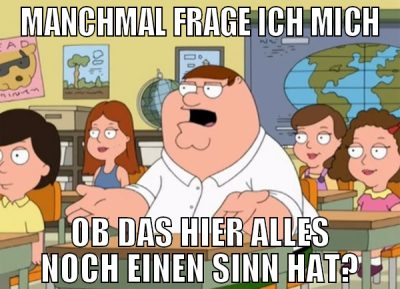 manchmal frage ich mich Ob das hier alles noch ein
