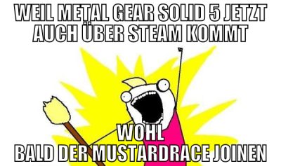 Weil Metal Gear Solid 5 jetzt auch über steam komm