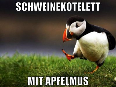 Schweinekotelett mit apfelmus