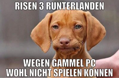 risen 3 runterlanden wegen gammel pc wohl nicht sp