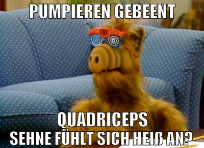 pumpieren gebeent quadriceps sehne fühlt sich heiß