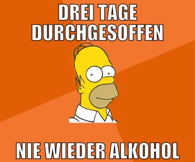 drei tage durchgesoffen nie wieder alkohol