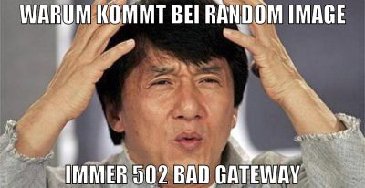 Warum kommt bei random image immer 502 Bad gateway