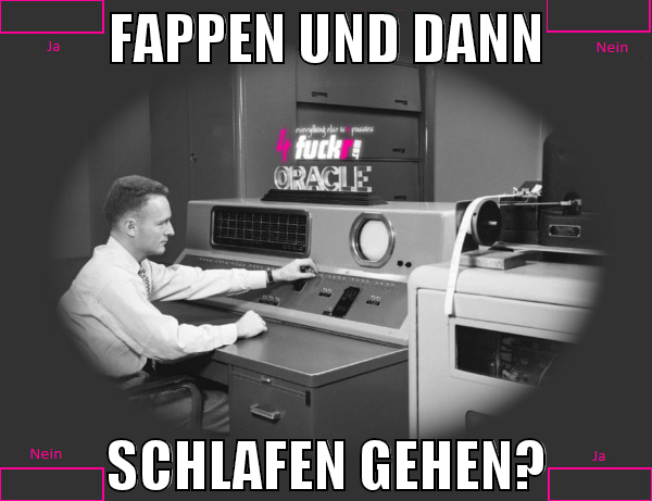 fappen und dann schlafen gehen?