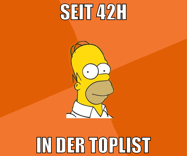 seit 42h in der toplist