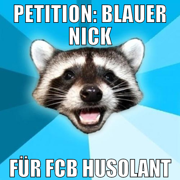 petition: blauer nick für FCB Husolant