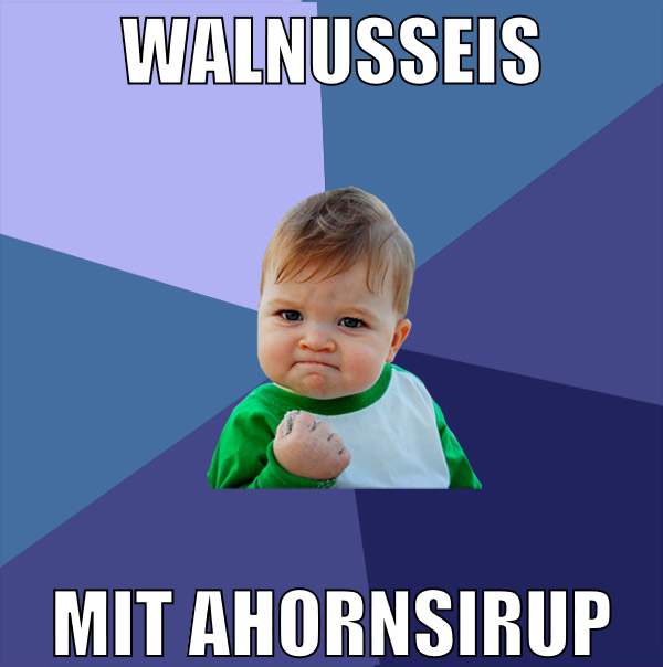 Walnusseis mit ahornsirup