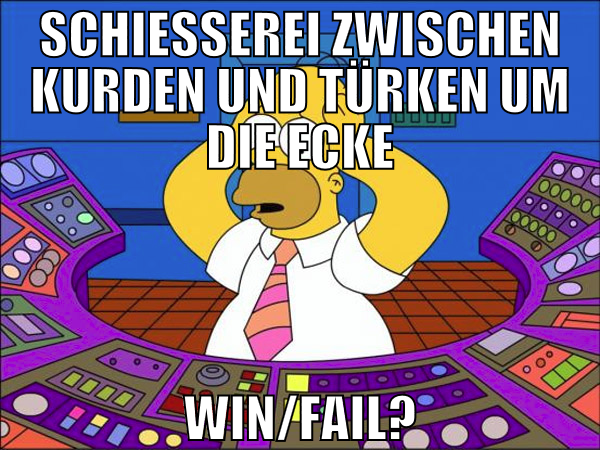 Schiesserei zwischen Kurden und Türken um die Ecke