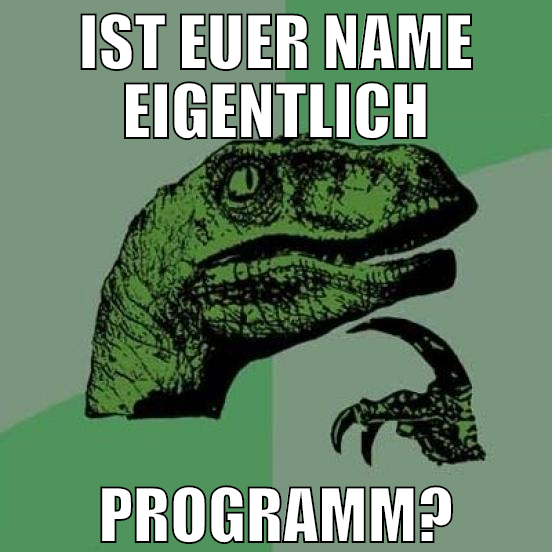 ist euer name eigentlich programm?