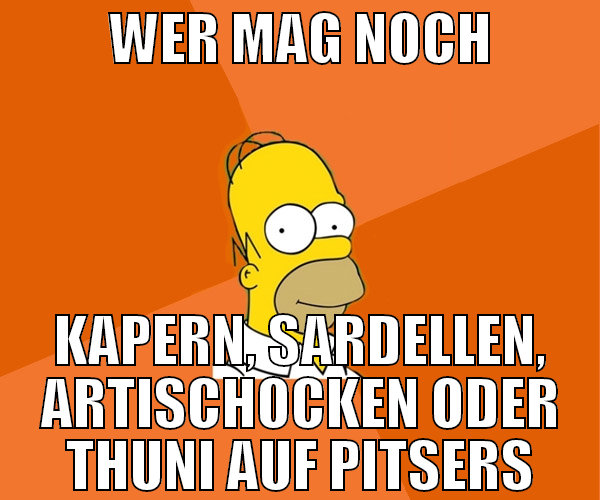 Wer mag noch Kapern, Sardellen, Artischocken oder