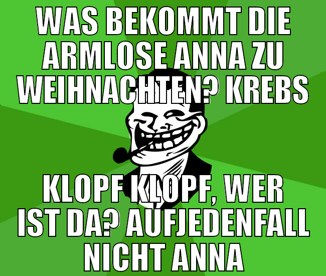was bekommt die armlose anna zu weihnachten? KREBs