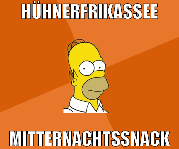 HÜHNERFRIKASSEE MITTERNACHTSSNACK