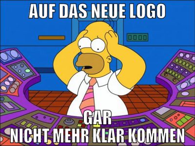 auf das neue logo gar nicht mehr klar kommen