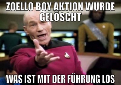 Zoello Boy aktion wurde gelöscht was ist mit der f