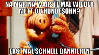 na marina warste mal wieder mett du hundesohn? ers
