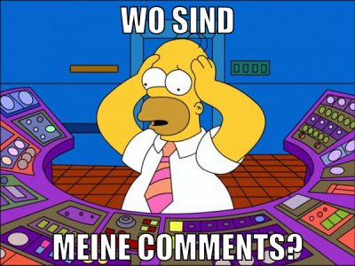 Wo sind meine Comments?