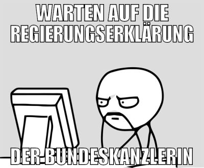 warten auf die regierungserklärung der bundeskanzl