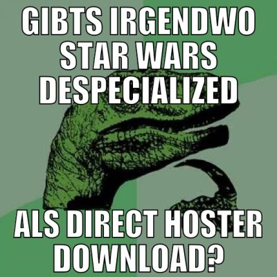 Gibts irgendwo star wars despecialized als direct