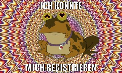 ich konnte mich registrieren