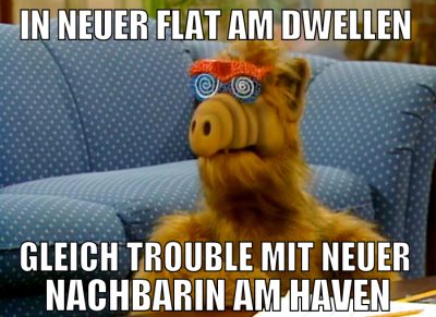 In neuer Flat am dwellen gleich trouble mit neuer